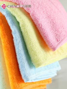 Soft Bamboo Fiber Small Towel  Beauty Face Wash Towel Thin Soft Baby Towel Pure Color Cleanliness Kids Towel