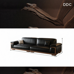 Ghế Sofa Da Thật Gỗ Hạt Dẻ Bắc Mỹ