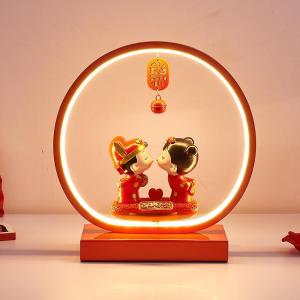 Wedding Table Lamp Wedding Wedding Wedding Lantern Wedding Lamp Red Wedding Celebration Wedding Room Bedside Lamp Practical Gift Rotatable