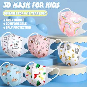 50PCS Cartoon Mask For Kids 0-12 Years Old Three-Dimensional mask 3D 3PLY Duckbill Baby Mask Protective Kids Mask Breathable Comfortable Kitty Topeng muka untuk kanak-kanak