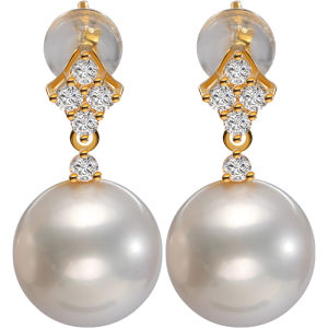 NANZHUGONG | Freshwater Pearl Clover Stud Earrings 925 Silver