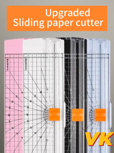 Portable Paper Trimmer Plastic Paper Cutter A4 Size with 5 Blades for Office School Stationery Use