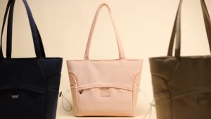 Túi tote vải canvas nữ NATOLI túi xách nhiều ngăn có khóa kéo chống nước cao cấp - BST Side Cinch Bag T20