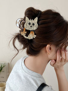 กิ๊บติดผมรูปแมวขนาดใหญ่ สไตล์เกาหลี สำหรับผู้หญิง กิ๊บติดผมรูปฉลาม ทรงผมแบบหนา กิ๊บติดผมแบบหนีบผม ทรงสุดเก๋