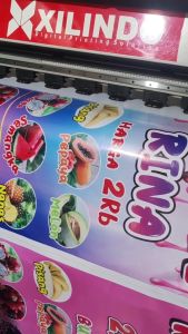 STIKER STICKER METERAN GEROBAK JUALAN EVENTDESK MEJA PROMOSI CUSTOM UMKM ES COKELAT KULKUL KUL COKLAT