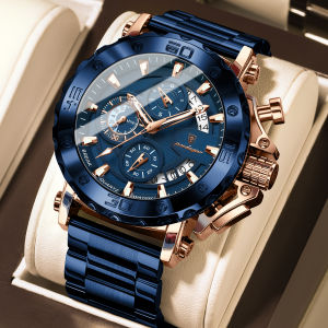 POEDAGAR Fashion Watch For Men Calendar Luminous Waterproof Quartz Man Wristwatch Chronograph Stainless Steel Luxury Mens Watch