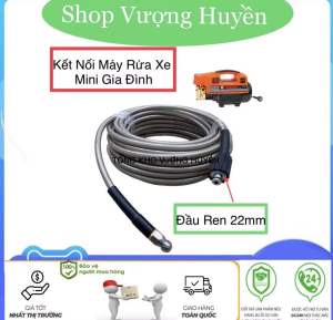 Dây thông cống áp lực mạnh cao cấp 5 lớp dẻo dễ luồn qua các góc cua phun phá mọi mảng bám ren 22mm
