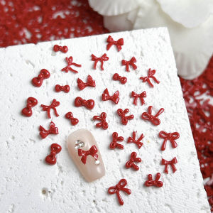 60 Chiếc Phụ Kiện Trang Trí Móng Tay 3D Bằng Nhựa Resin Nơ Ruy Băng Ngọt Ngào Nơ Nhỏ Bóng Mượt Kiểu Dễ Thương Charm Tự Làm Phụ Kiện Trang Trí Móng Tiên Nữ