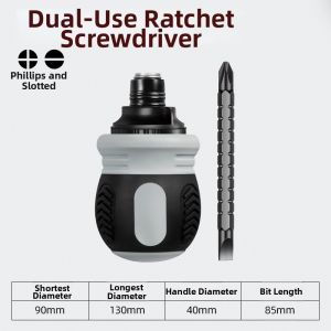LECAN | Short Small Handle High Hardness Combined Screwdriver Cross Slot