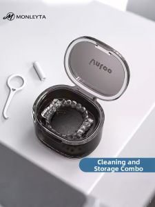 MONLEYTA | Orthodontic Retainer Storage Box Dental Cleaning Effervescent Tablets