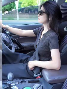 V.C.I | Gray Ice Silk Knitted Slim Fit Polo Shirt Summer