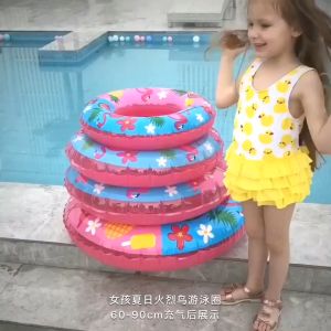 Phao bơi bơm hơi bánh donut chất liệu dầy dặn hoa văn đẹp mắt kích cỡ đa dạng phù hợp mọi lứa tuổi POPO