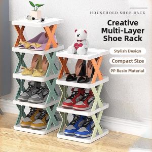 MEIKAIBIN | Space-Saving Multi-Layer Childrens Plastic Shoe Rack