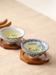 Teak Coaster Retro Dining Table Insulation Mat Japanese Bowl Mat Kung Fu Tea Coaster Water Coaster