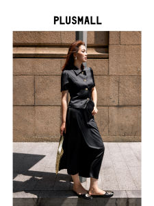 Luxurious Shine Satin Elegant Intelligent Outfit Set