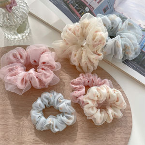 JCAAAP Hai Lớp Lụa Organza Scrunchies Ngọt Ngào Hoa Tóc Ban Nhạc Cho Cô Gái Tóc Đuôi Ngựa Chủ Cao Su Ban Nhạc Tóc Quan Hệ Tóc Phụ Kiện Tóc
