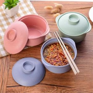 Bát Mì Ăn Liền Kiểu Nhật Có Nắp Hộp Đựng Súp Và Cơm Bằng Nhựa Thân Thiện Với Môi Trường Hộp Đựng Thức Ăn Lành Mạnh Dành Cho Học Sinh