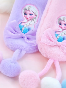 Children Scarf Autumn Winter Warm Girls Elsa Plush Scarf Student Windproof Cold-Proof Collar Cover Girl