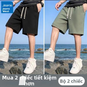 Jeanswest | Quần Shorts Nam Mùa Hè Phong Cách Thư Giãn & Thể Thao Có Thêu