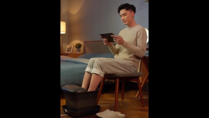 Bồn ngâm chân kiêm máy massage chân tự động. Thương hiệu Hà Lan cao cấp Philips - PPM5104F. Bảo hành 12 tháng