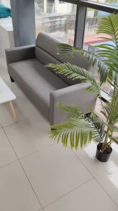 F&F : Victoria Luxury Sofa PVC CLASSIC LEATHER & FABRIC / sofa 3 seater / sofa 2 seater