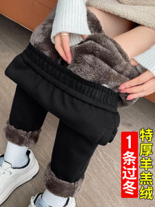 กางเกงกีฬาผ้ากำมะหยี่หญิงฤดูใบไม้ร่วง/ฤดูหนาว กางเกงขายาวทรงสลิมฟิตสไตล์ฮาราจูกุ ทรงหลวม กางเกงขายาวผ้าฝ้ายหนาแบบสวมหัว