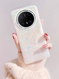 High Aesthetic Value Pearl Pattern Huawei Mate70 pro Phone Case Semi-Transparent Shockproof Protective Cover for Women