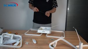 LCMKR ทรงเหลี่ยมสร้างสรรค์ 3สี LED โคมไฟ 120W-180W ห้องรับแขก โคมห้องนอน ราคาที่สุดในเอเลบีเรียบ