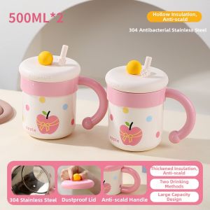 YOULUNMEI | Stylish Lidded Personalized Stainless Steel Coffee Cup