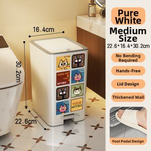 evesigar | Pedal Open Lid Trash Can