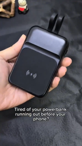 【3C Certification 】Magnetic 3C Powerbank 20000mAh Wireless Powerbank Fast Charging Powerbank Camping Built-in Cable Capacity USB Charging 22.5W Portable Mini PowerBank Type-C充电宝