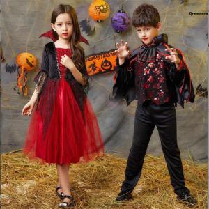 Halloween Kids Costume Girl Boy Makeup Prom Dresses Cosplay Witch Vampire Performance Manufacturer