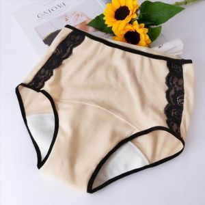 Comfortable High-Waist Pure Cotton Underwear for Women Anti-Leak Incontinence Nightwear Breathable Ladies Inner Pants