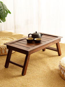 Foldable Small Tea Table Tatami Window Seat Bamboo Woven Tea Desk Bedroom Balcony Mini Table New Chinese Style Artistic Design
