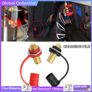 High Performance Chargers with 3/8 Stud Posts for Easy Charging Includes 1 Black Cap and 1 Red Cap