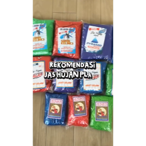 Jas Hujan Warna Setelan Lengan Karet (Jaket Celana) Mantol Jas Hujan Dewasa 3 Warna Setelan