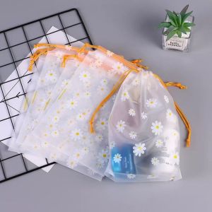 3 PCS Tas Penyimpanan Kantong Plastik Matte Waterproof Multifungsi Drawstring