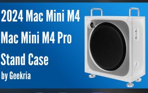 Geekria Chassis Stand Acrylic Computer Case Holder Compatible with Apple 2024 Mac Mini M4 / M4 Pro Mount Desktop Accessories Optimized Heat Dissipation (Frosted)