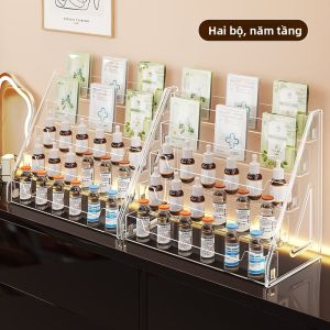 Kệ Hiển Thị Bàn Acrylic Cho Mặt Nạ Ampoules Tinh Chất Son Môi