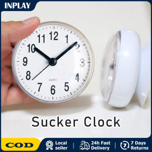 Suction Cup Clock Anti-fog Waterproof Wall Silent Bathroom Operated Hanging Outdoor Shower Bath Suction Clock Bathroom Mirror Wall Sucker Kitchen Timer