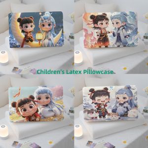 Skin-Friendly Breathable Latex Pillowcase Milk Velvet Color Fast Washable Universal for Students Single Pillow Use