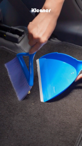 Kleaner Sapu Pengki Mini Dustpan Mobil dengan Ujung Karet Pembersih Kotoran KC2405