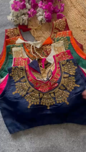 [Pre Order]  Fabric:Fabric Fentam Hevi Silk Golden Emrodery Work With Ston Back Side Huk size:-38 +Margin Available  Readymade Blouse ~ Delivery Lead Time : 10 days