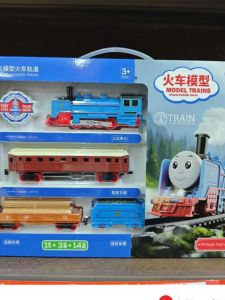Electric Steam Train Set Boys Toy Realistic High Speed Railway Vintage Remote Control Model Tracks Toys for Kids