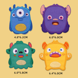 Stitchless Embroidered Monster Patch Sticky Durable Patch for Kids Clothes No Sewing Required Seamless Repair And Decoration