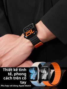 CRAFTSMAN DAI | Dây Đeo Đồng Hồ Apple Dạng Vòng Sóng Từ Tính cho Nam Thể Thao Mùa Hè