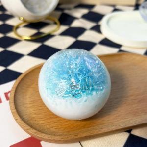 EELHOE | [DO]1Pcs Crushed Ice Texture Squeeze Stress Ball Stress Relief Toys Slow Rising Ice Cracked Crystal Ball Fidget Toy[DO]