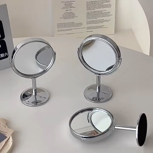 Encora Cermin Solek Cermin Dandanan Meja Double Sided Magnifying Beauty Mirror Rotating Make Up Mirror
