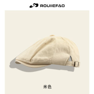 Black Beret Hat for Women And Men Retro Style Face Slimming Summer Versatile Newsboy Cap Casual round Top Short Brim Hat