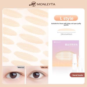 MONLEYTA | Invisible Natural Seamless Lace Eyebrow Puff Special Local Slant Cut Olive Shape Eyelid Tape